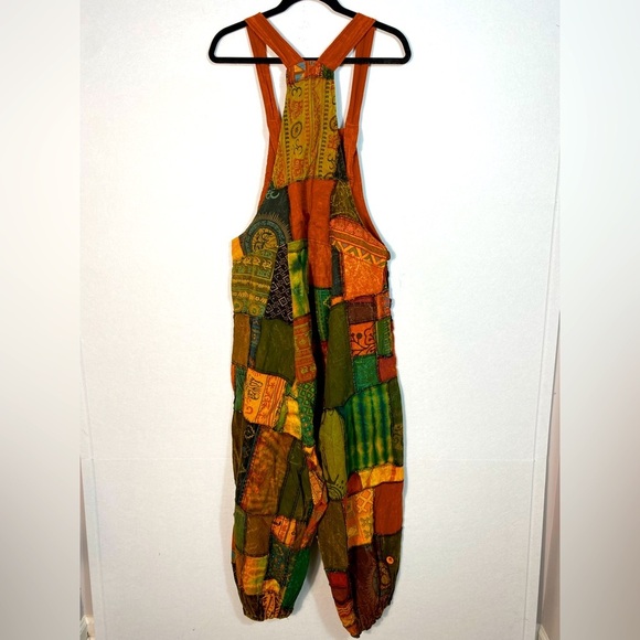 Colorful Patchwork Overalls - Picture 9 of 12